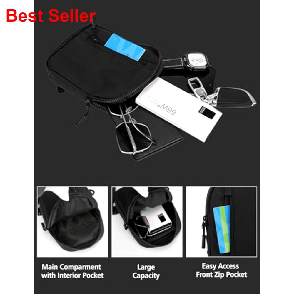 Polyester Mini Sling Bag with Reversible Strap an… - image 5